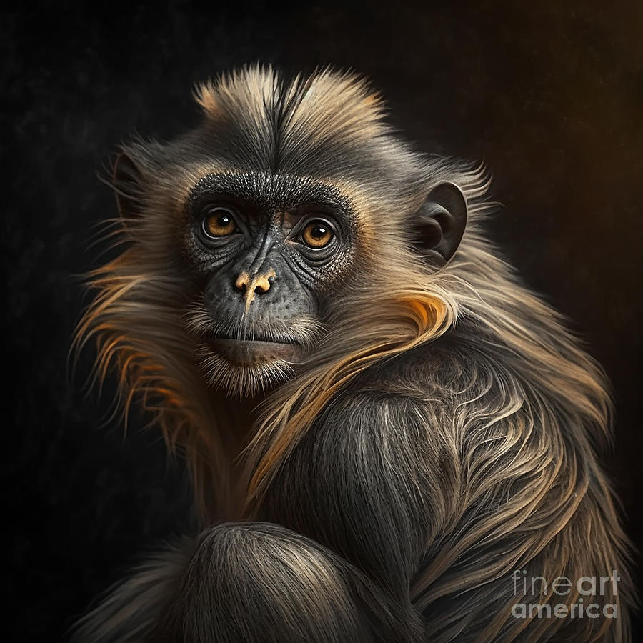 Animal Portait 0219t Digital Art by Howard Roberts - Fine Art America