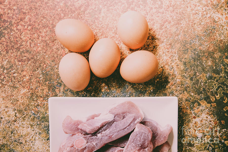 Animal protein from fresh meat and eggs. Photograph by Joaquin Corbalan
