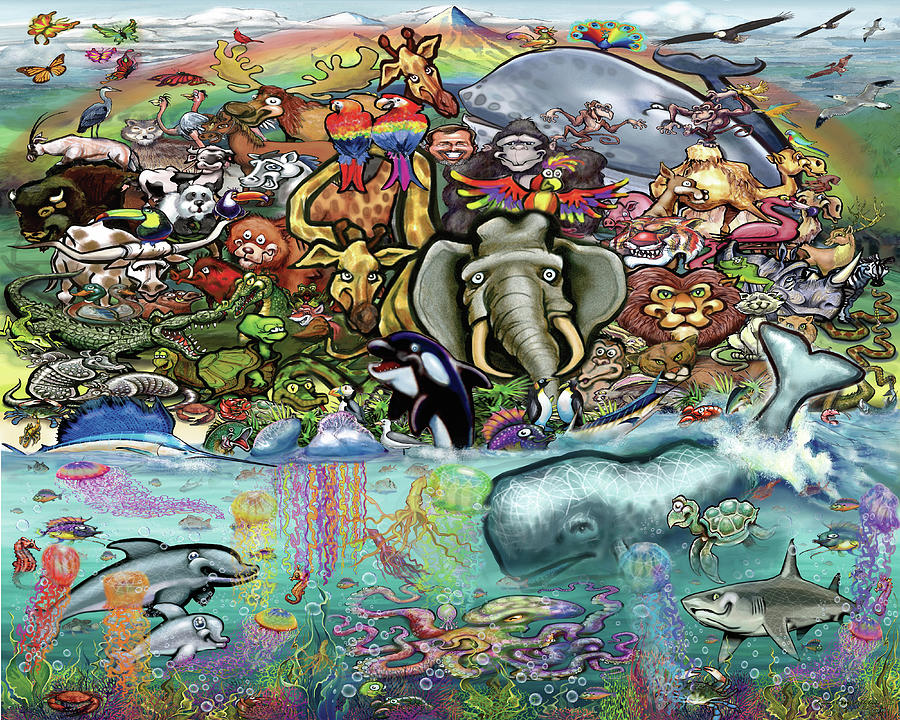 Animals Sea Land and Sky Digital Art by Kevin Middleton