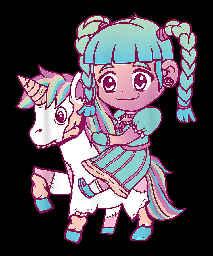 Cute Unicorn Girl Watercolor Clipart PNG (3097611)