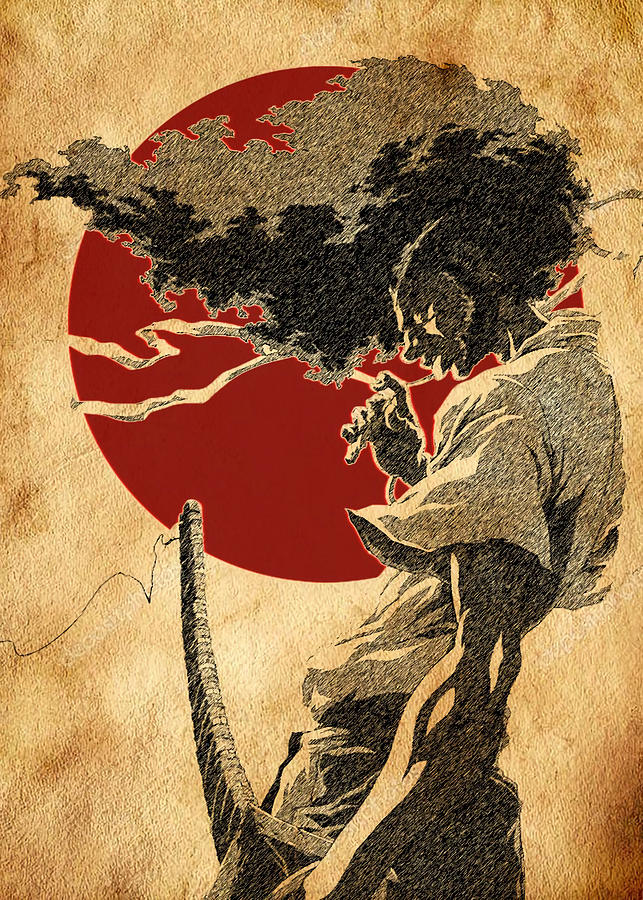 Promo Painting - Anime Afro Samurai  travel by Phillips Zoe