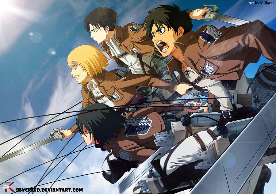 Anime Attack On Titan Attack On Titan Eren Yeager Mikasa Ackerman Armin