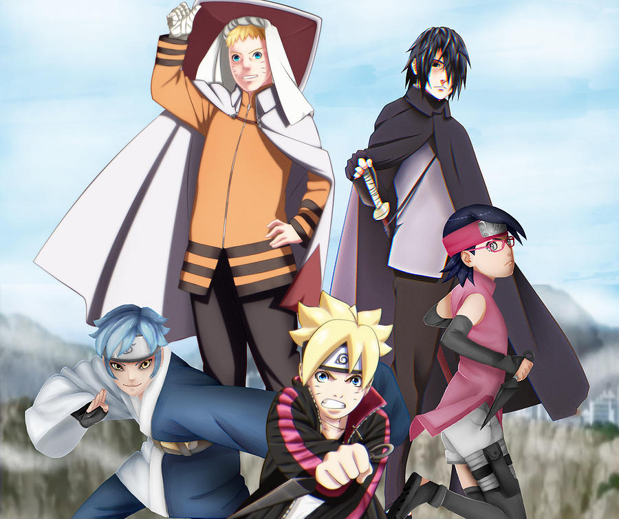 Anime Boruto- Naruto the Movie Naruto Mitsuki Boruto Uzumaki Sarada ...