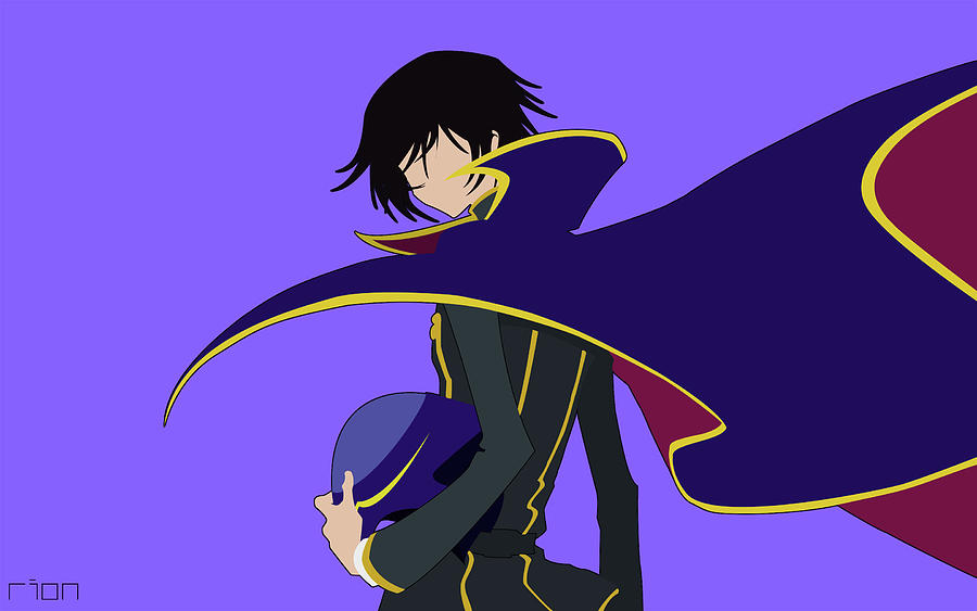 Anime Code Geass Lelouch Lamperouge Minimalist Purple Violet Digital Art By Hai Nguyen