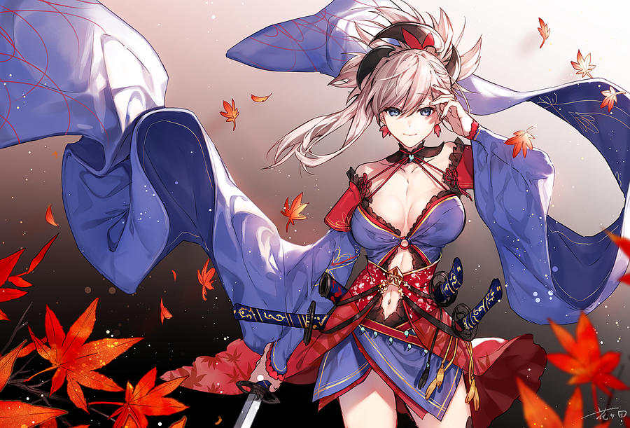 Anime Fate Grand Order Fate Series Miyamoto Musashi Digital Art By