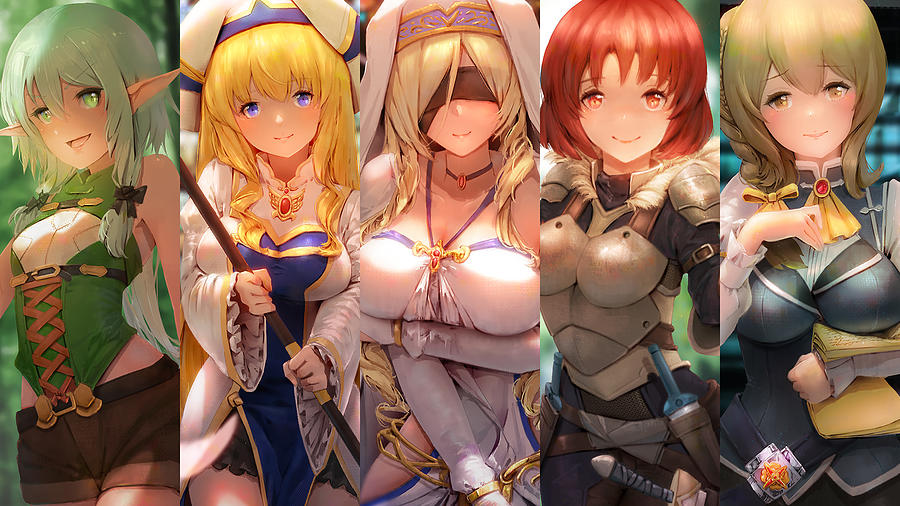 Anime Goblin Slayer Sword Maiden Priestess High Elf Archer Cow Girl