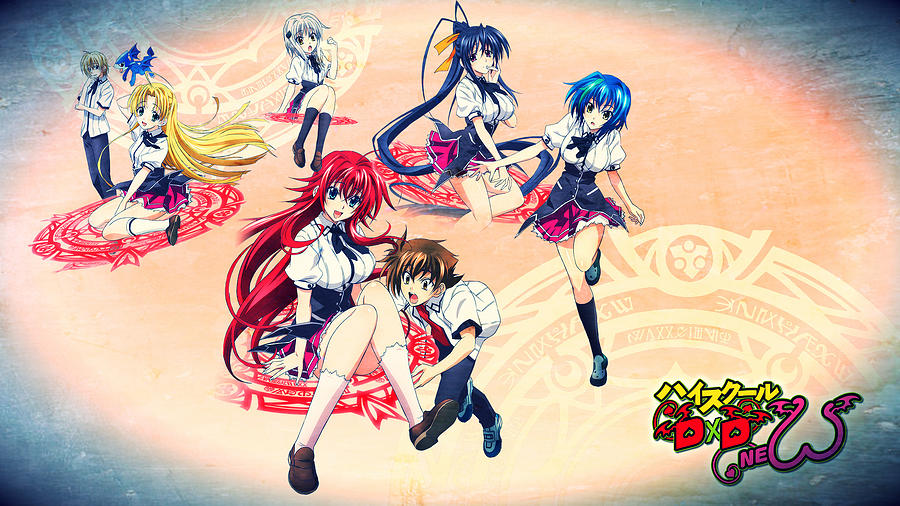 Anime High School Dxd Akeno Himejima Rias Gremory Issei Hyoudou Koneko