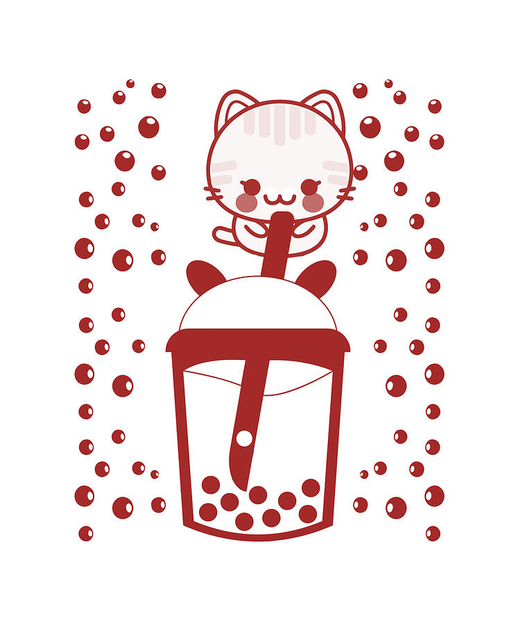Cat Boba Tea Bubble Tea Anime Kawaii Japanese Girls Teenager Sticker for  Sale by shoptran005  Redbubble