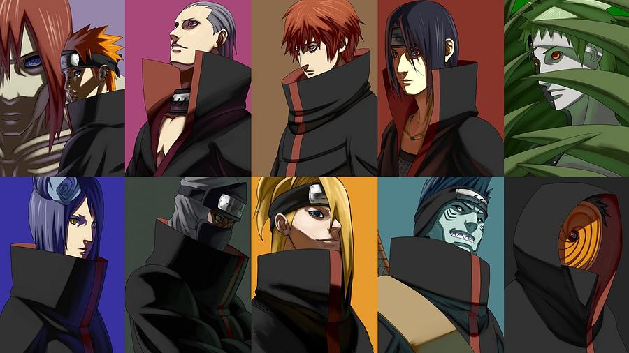 Anime Naruto Pain Nagato Sasori Hidan Kakuzu Itachi Uchiha Zetsu Konan ...