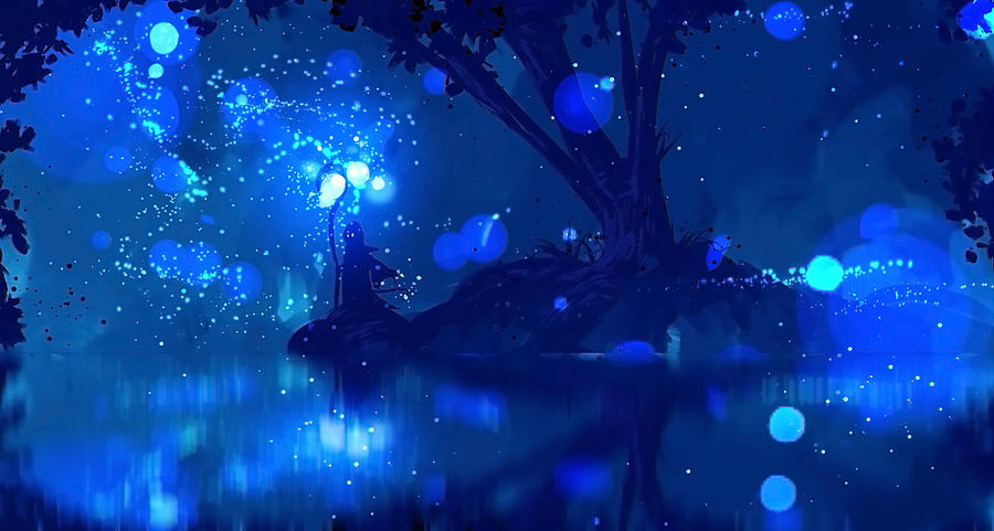 magical tree blue