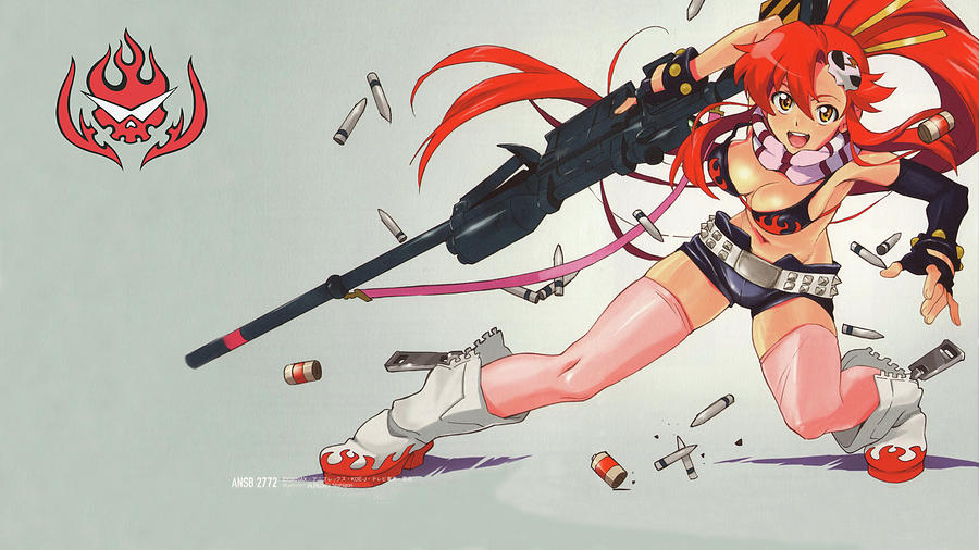 Anime Tengen Toppa Gurren Lagann Girl Yoko Littner Sniper Rifle Gun