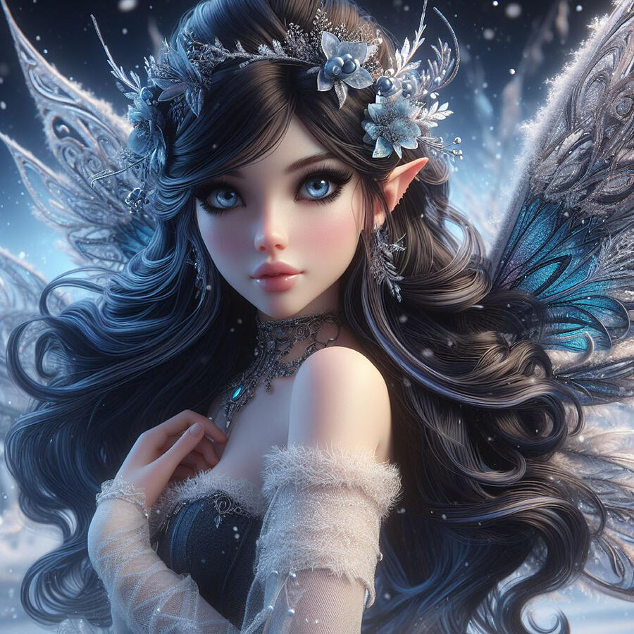 Anime Winter Fairy Digital Art by Eve Designs - Fine Art America