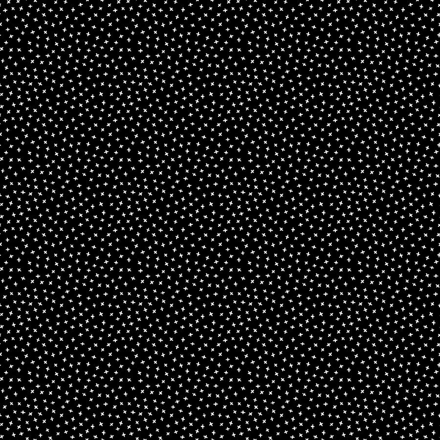 Star Pattern White on Black Painting by Nikita Coulombe