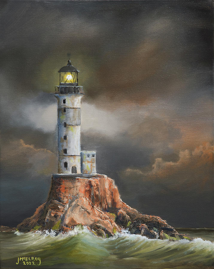 Lighthouse Painting - Aniva Lighthouse by Jerry McElroy