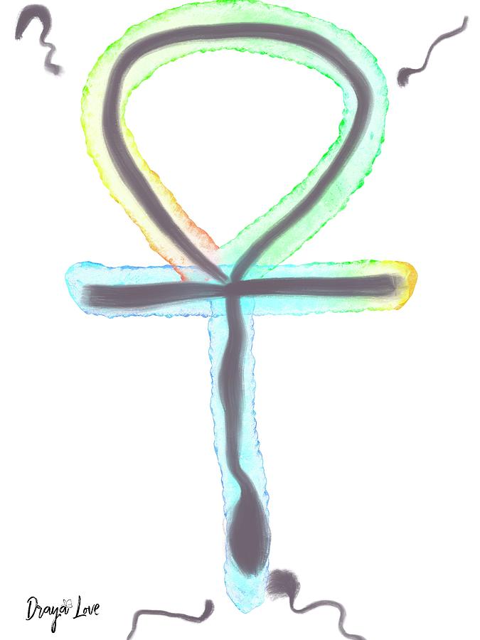 Ankh Rainbow Activation Digital Art by Andrea Crawford
