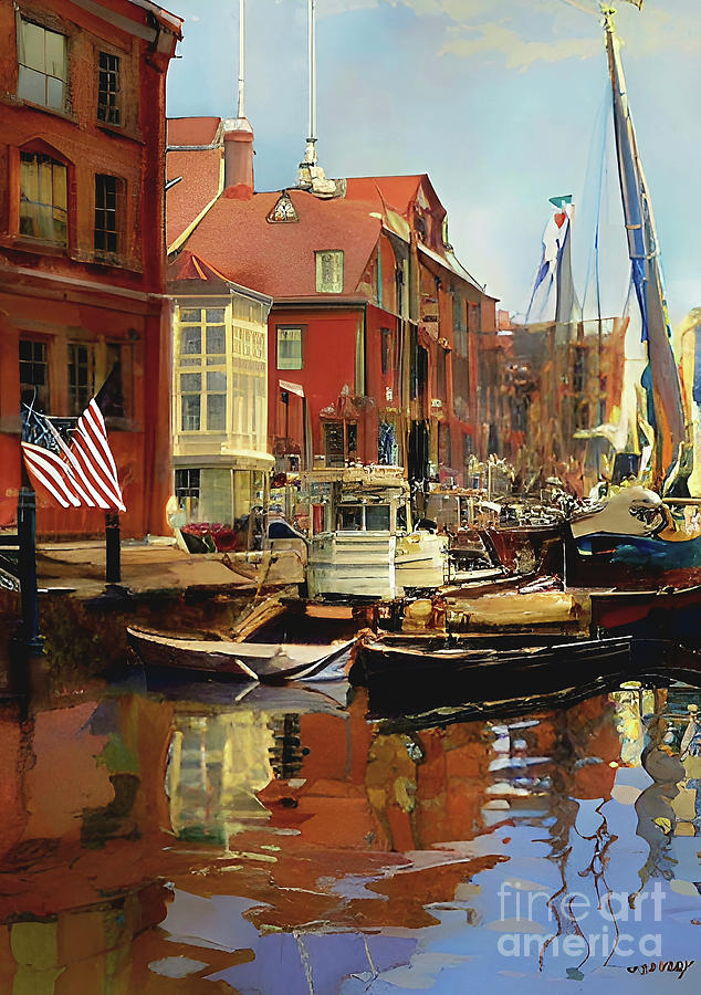 Annapolis Maryland USA Harbor View Wall Art Digital Art By Christina   Annapolis Maryland Usa Harbor View Just Wall Art 