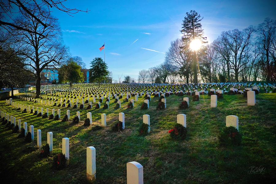 Annapolis National Cemetery at Sunset Photograph by Jeff B Voigt Fine