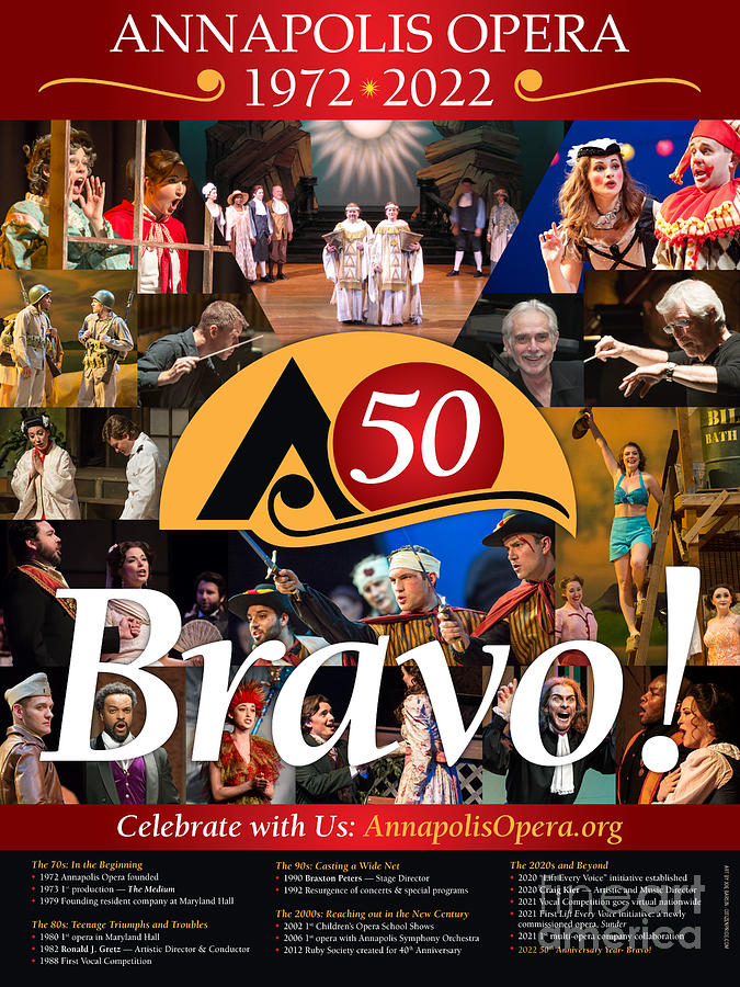 Annapolis Opera 50 Years Bravo Digital Art by Joe Barsin