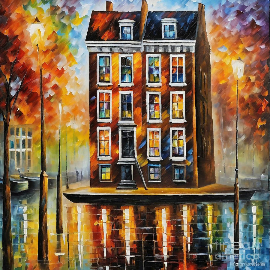 Anne Frank House Amsterdam Painting By Rhys Jacobson - Fine Art America