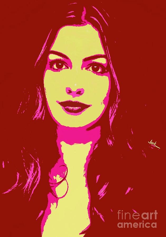 Hathaway Painting - Anne Hathaway by Jack Bunds Hathaway Painting - Anne Hathaway by Jack Bunds