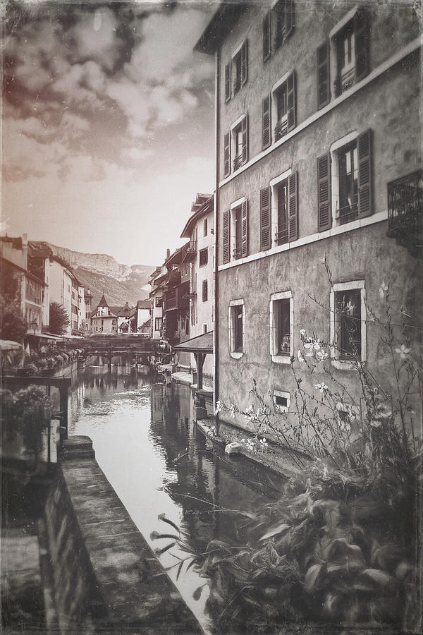 Annecy France European Canal Scenes Vintage Style  Photograph by Carol Japp