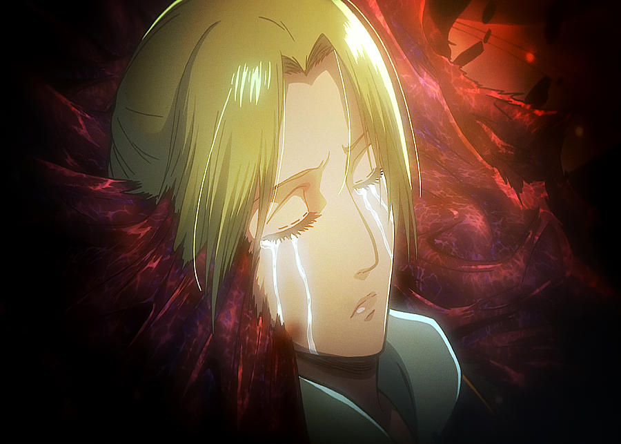 Annie Leonhart Crying Attack on Titan Shingeki No Kyojin Digital Art by ...