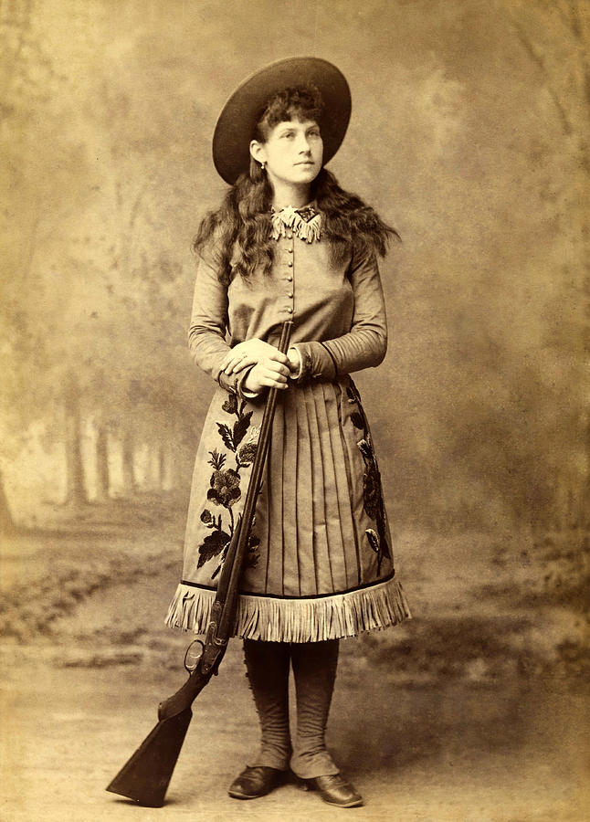 Annie Oakley - Sepia Photograph by David Hinds - Pixels