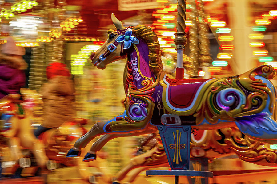 Annie the Carousel Horse Photograph by Shirley Mitchell