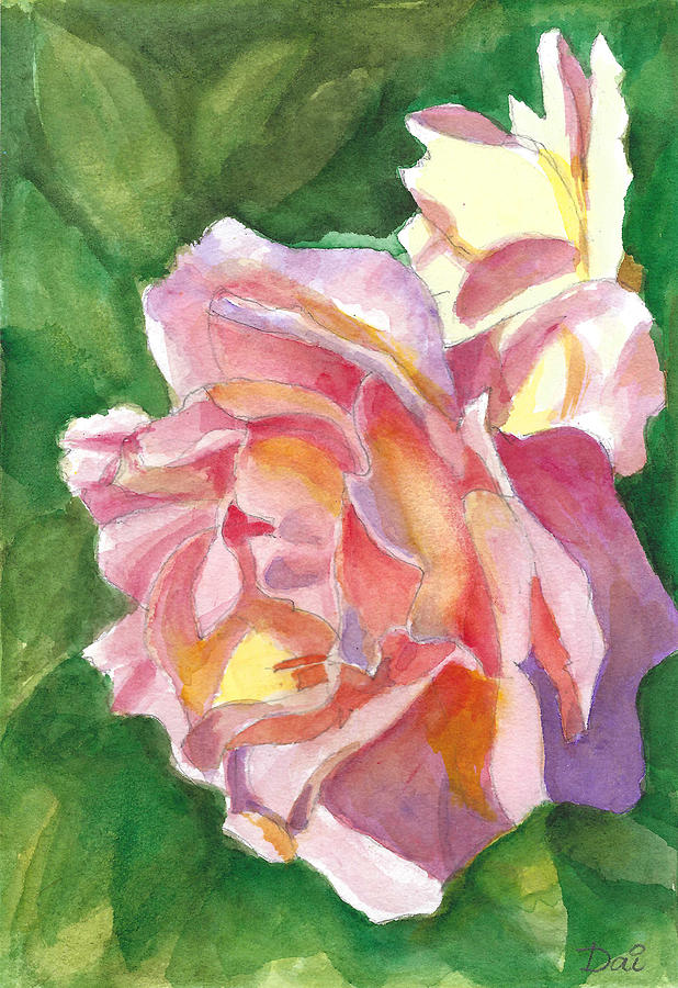 Anniversary Rose Card 2021 Painting by Dai Wynn