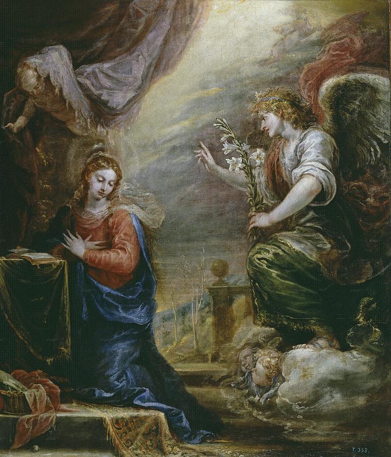 Annunciation by Francisco Rizi Painting by Francisco Rizi