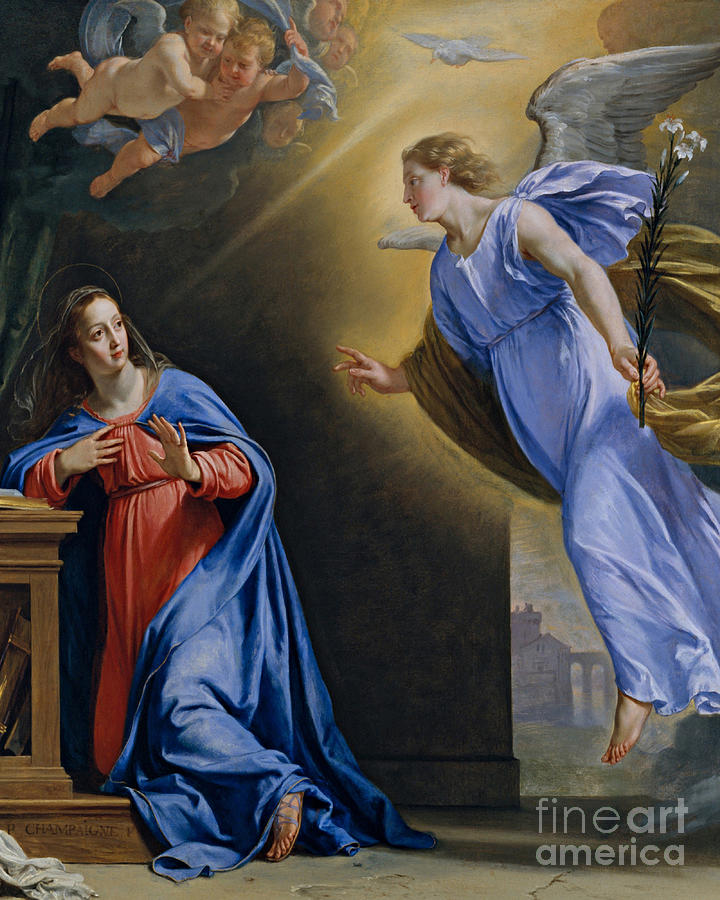 Annunciation - CZACN                                                      Painting by Philippe de Champaigne