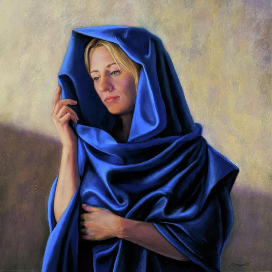 Meditation in Blue Pastel by Rita Romero - Fine Art America