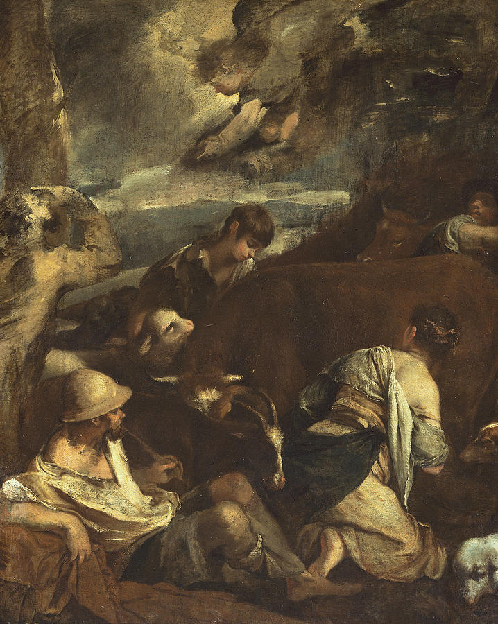 Annunciation to the Shepherds Painting by After Jacobo Bassano