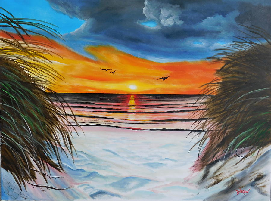 Another Beautiful Paradise Sunset Painting by Lloyd Dobson