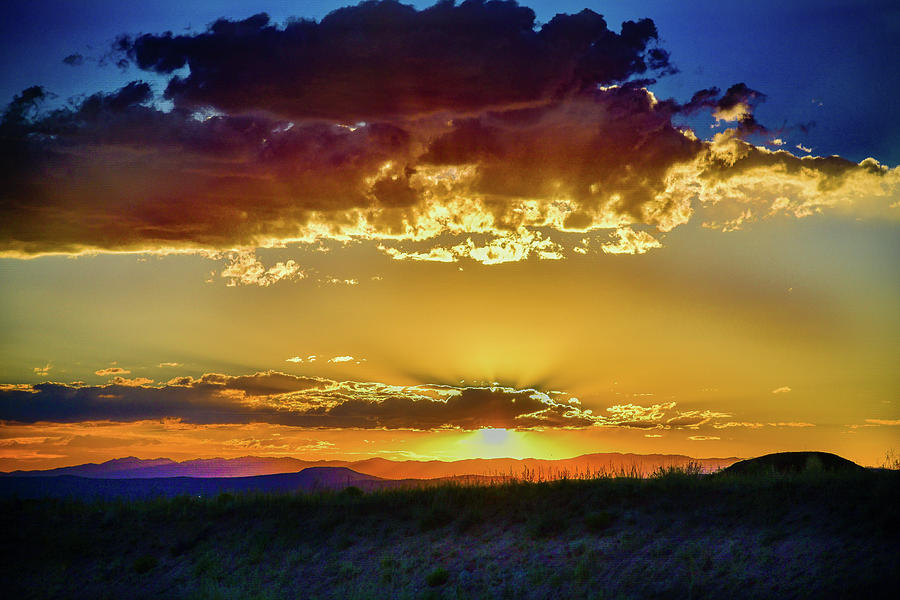 Abstract Photograph - Another Beautiful Sunset in Santa Fe by Santa Fe