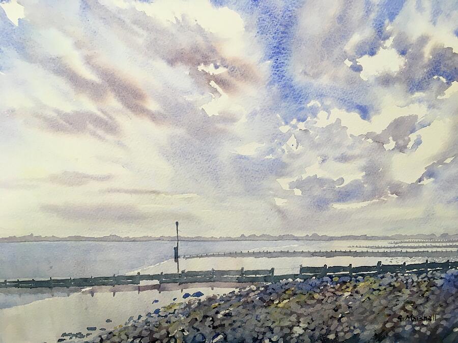 Another February Morning, Hornsea Beach  Painting by Glenn Marshall