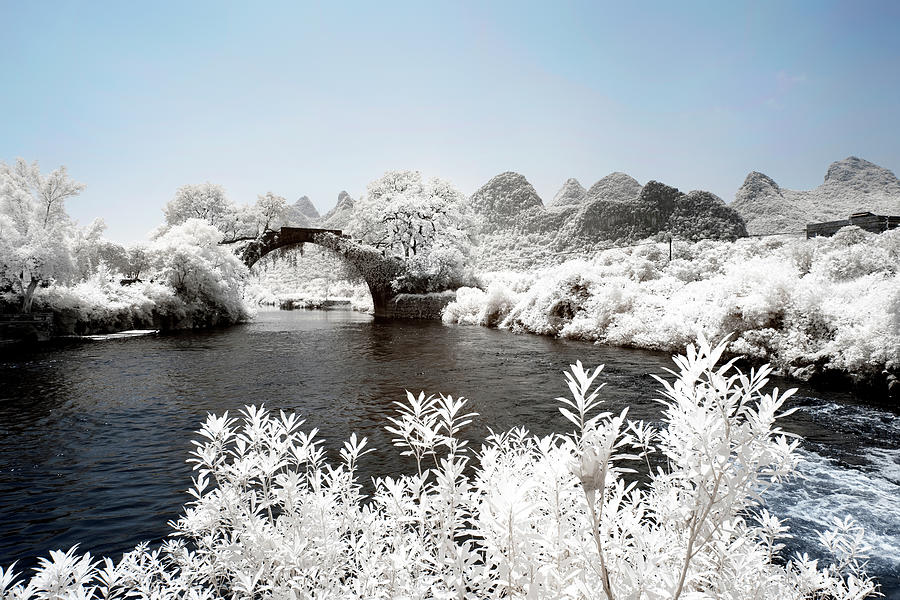 Another Look Asia China - Frozen Bridge Photograph by Philippe HUGONNARD