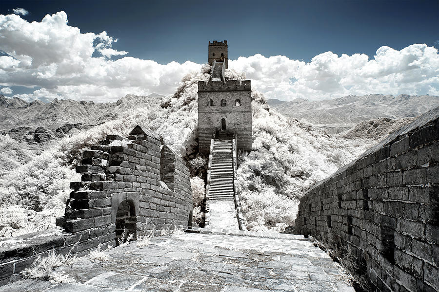 Another Look Asia China - Frozen Great Wall of China Photograph by Philippe HUGONNARD