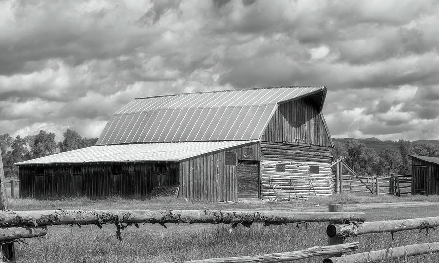 Another Mormon Row Barn BW 1220 Photograph by Cathy Anderson