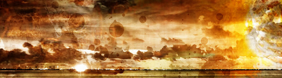 Another Orange Sunset Digital Art by Andrea Barbieri