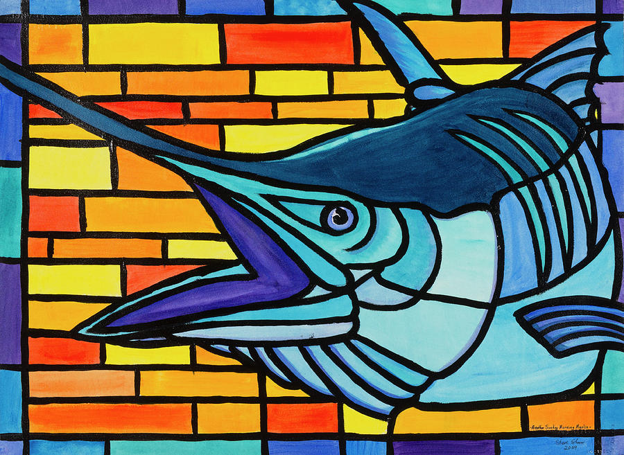 Another Sunday Morning Marlin Painting by Steve Shaw