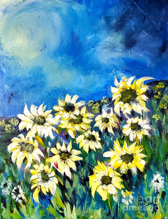 Another Sunflower Daydream  Painting by Eileen Kelly