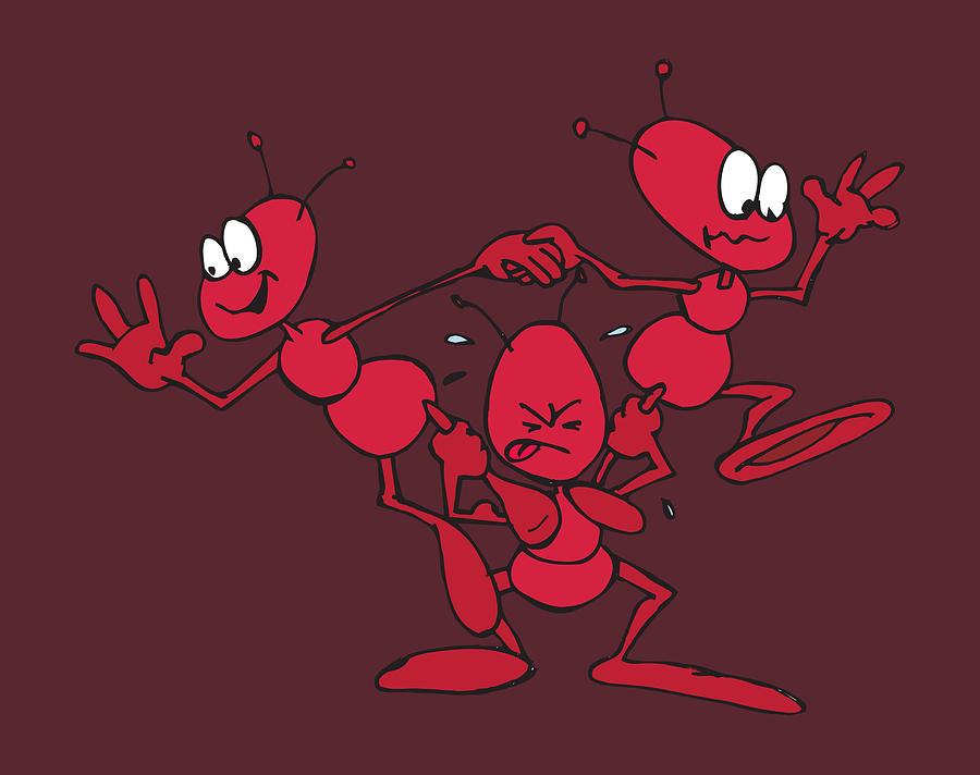 Ant Funny Comedy Lifting Strain Acrobats Lift Digital Art by Jeff ...