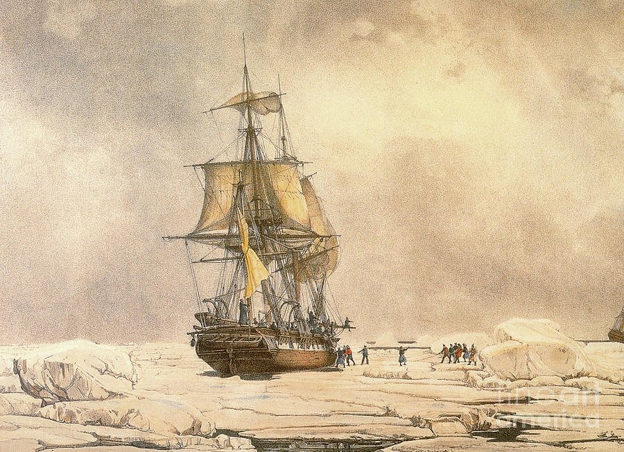Antarctic Expedition, 1838 Drawing by Louis Le Breton