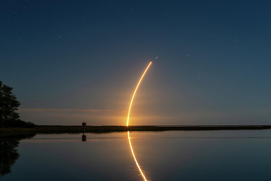 Antares Night Launch Photograph