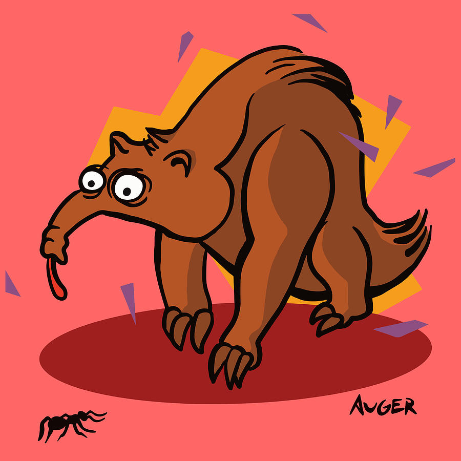 Ant Digital Art - Anteater by Michael Auger