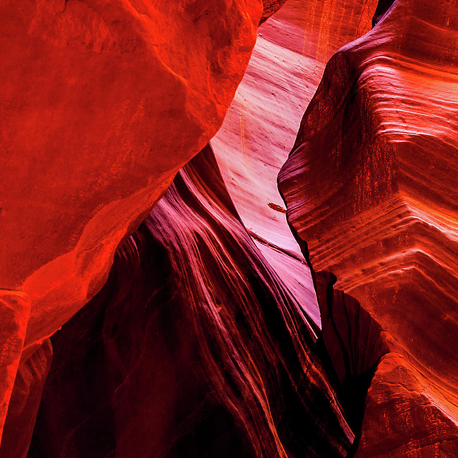 Antelope Canyon Beam Triptych_1 Photograph