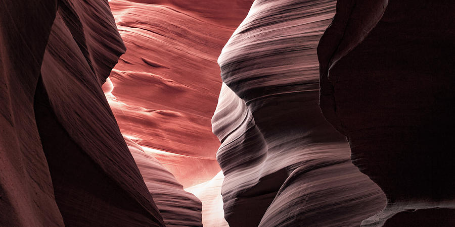 Antelope Canyon Shades Of Light Panorama Photograph by Gregory Ballos