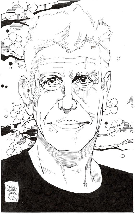 Anthony Bourdain Drawing by Bryan Jacobs Pixels