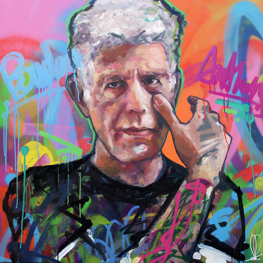 Anthony Bourdain II Painting by Richard Day